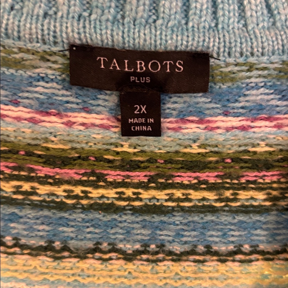Women's Multicolor Patterned Sweater - Picture 2 of 2